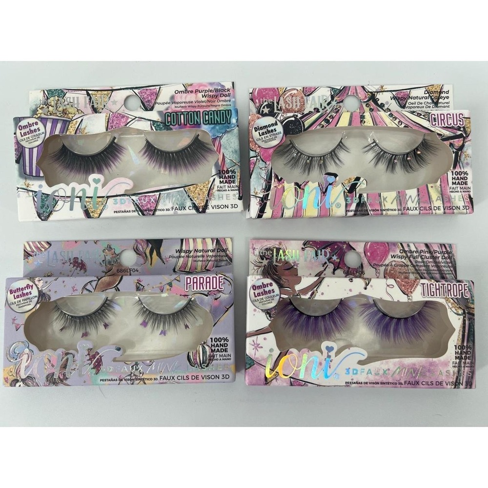 The Lash Fair 3D Faux Mink Lashes Circus CottonCandy Parade Tightrope Whimsy Set